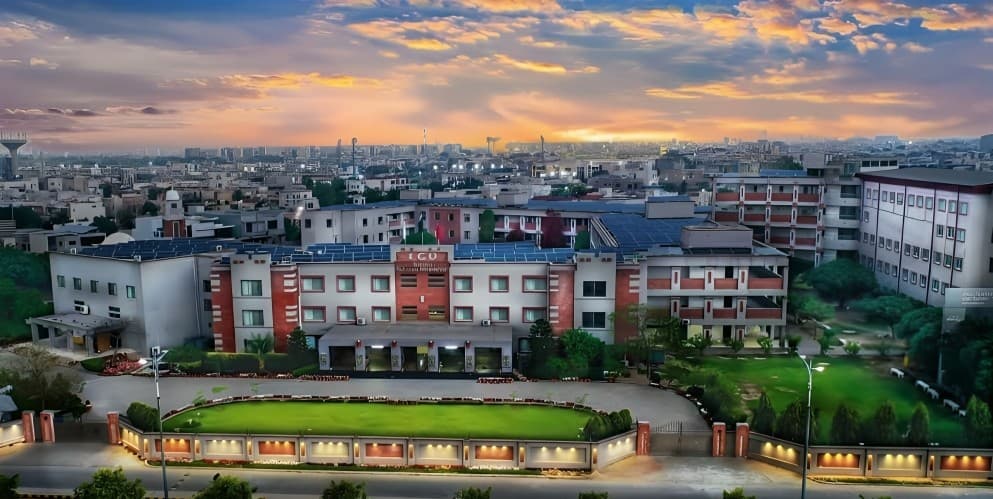 Lahore Garrison University campus at sunset